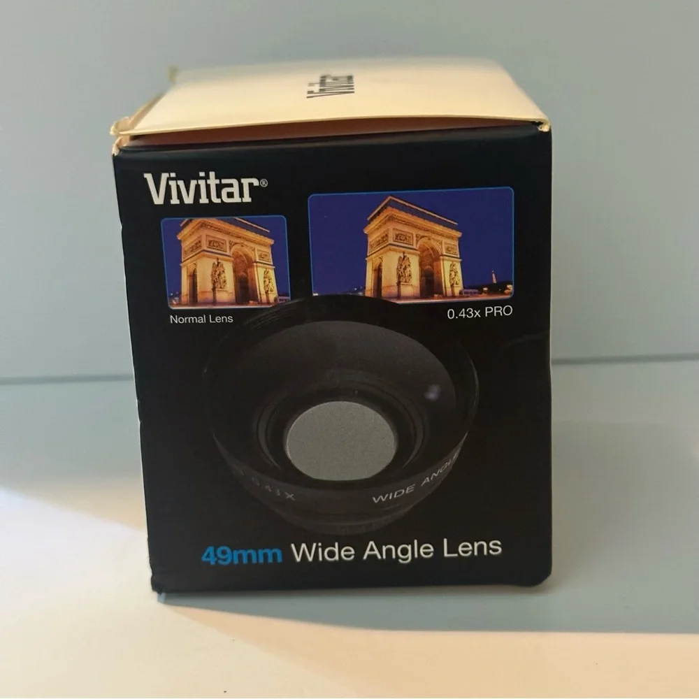 Vivitar HD 49mm 0.43x Pro Wide Angle Lens W/Macro Converter Attachment Lens NEW